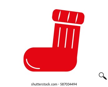 Christmas socks icon vector illustration eps10