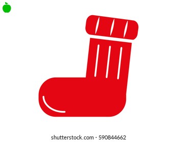 Christmas socks icon vector illustration eps10

