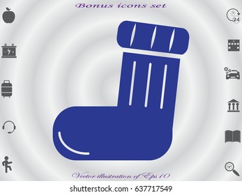Christmas socks icon vector illustration eps10