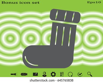 Christmas socks icon vector illustration eps10