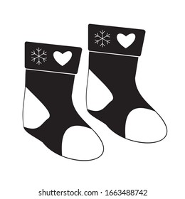 Christmas socks icon vector ilustration