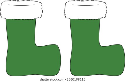  Christmas Socks isolated Icon vector art 