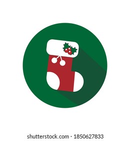 Christmas socks isolated on white background. Vector illustration. Eps 10