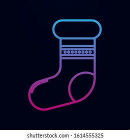 Christmas socks nolan icon. Simple thin line, outline vector of web icons for ui and ux, website or mobile application
