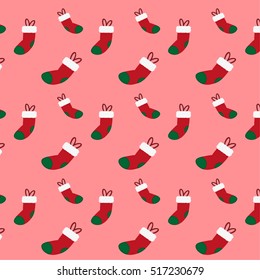 christmas socks pattern vector