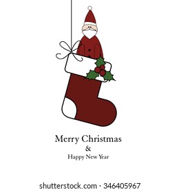 Christmas socks and Santa claus