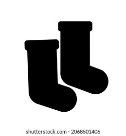 Christmas socks silhouette. Socks vector.