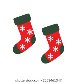 Christmas Socks Vector Design - Festive Holiday Art