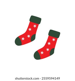 Christmas Socks Vector for Festive Holiday Design