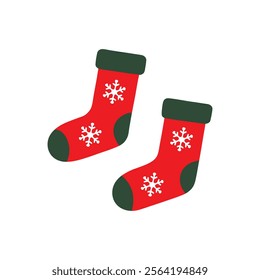 Christmas Socks Vector for Festive Holiday Design