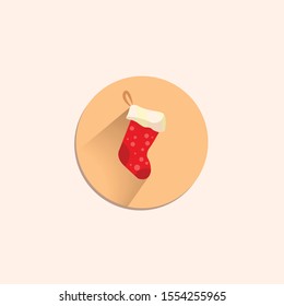 christmas socks vector flat icon
