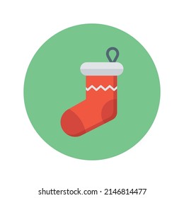 christmas socks Vector icon which is suitable for commercial work and easily modify or edit it

