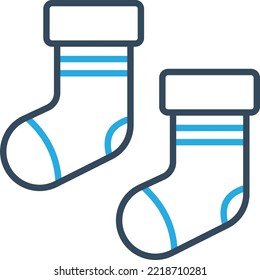 christmas socks Vector Icon which is suitable for commercial work and easily modify or edit it


