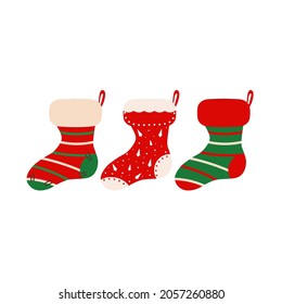Christmas socks . vector illustration