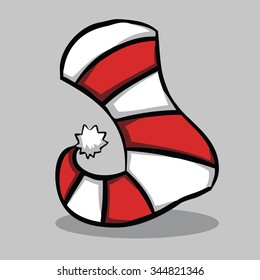 Christmas socks vector Illustration.
