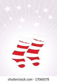 christmas socks, vector wallpaper