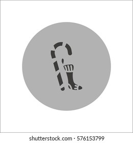 Christmas socks, walking stick, icon