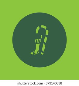Christmas socks, walking stick, icon