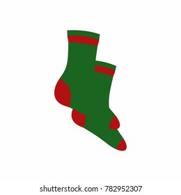 Christmas, Christmas socks,vector illustration