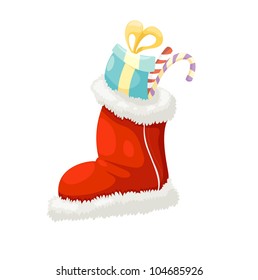 christmas sock.vector illustration