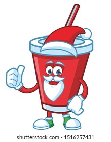 christmas Soft Drink mascot  character vector design