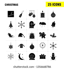 Christmas Solid Glyph Icon for Web, Print and Mobile UX/UI Kit. Such as: Cloud, Cloudy, Star, Christmas, Beer, Christmas, Wine, Drink, Pictogram Pack. - Vector