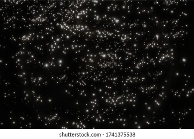 El efecto de la luz brillante de Navidad, las partículas mágicas de polvo brillan aisladas en un fondo transparente, las chispas de polvo blanco y el brillo de estrella con luz especial, luces brillantes, brillo, vector.