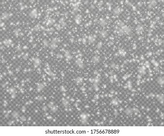 El efecto de la luz brillante de Navidad, las partículas mágicas de polvo brillan aisladas en un fondo transparente, las chispas de polvo blanco y el brillo de estrella con luz especial, luces brillantes, brillo, vector.