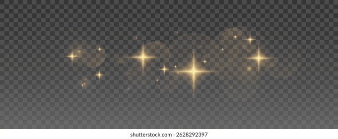 Christmas sparkle explosion with glowing glitter and gold shimmer trail, festive vector design for celebration scenes, New Year backgrounds, or card templates