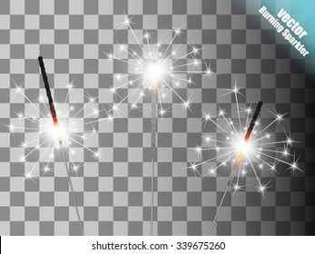 Christmas Sparkler Set. Vector Eps10