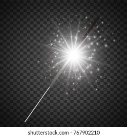 Christmas sparkler set. Vector eps10