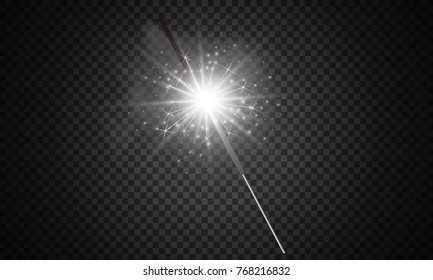 Christmas sparkler set. Vector eps10