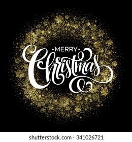 Christmas sparklers in shape of Christmas wreath on black background. Vector illustration EPS10