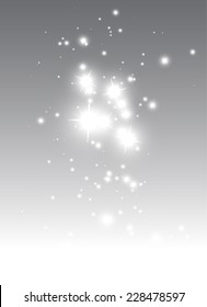 Christmas sparkles fall background vector template - Vector Christmas sparkles falling background illustration