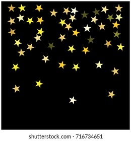 Christmas sparkles, gold, silver New Year background. Fairy lights. Magic sparkling cosmic pattern, falling down stars and glitter. Celebration, holiday lights, festive new year and christmas sparkles