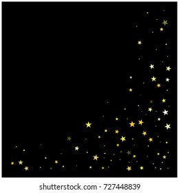 Christmas sparkles, gold, silver New Year background. Fairy lights. Magic sparkling cosmic pattern, falling down stars and glitter. Celebration, holiday lights, festive new year and christmas sparkles