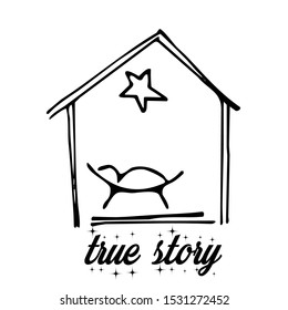 Christmas special card, typography for print or use as poster, card, flyer or T shirt