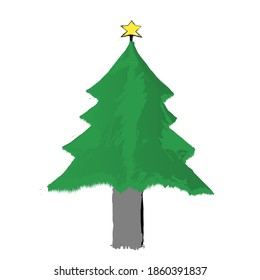 Christmas special fir tree vector 