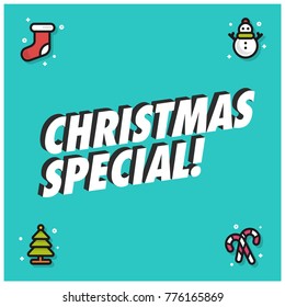 Christmas Special in Flat Colours with 3D Style Shadow