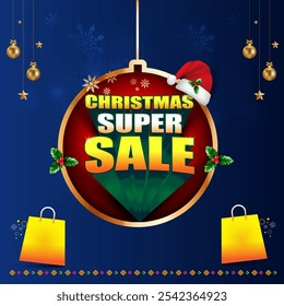 Christmas Special Offers Sticker. Sale, Shopping, Year End, Clearance, Advertising, Promo, marketing.