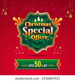 Christmas Special offers. Xmas Logo unit. Sale, Shopping, Ecommerce, Advertising, Promo Offers Label Design Vector Layered. Christmas Sale Concept