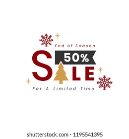 Christmas special sale 50% off vector