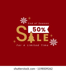 Christmas special sale 50% off vector