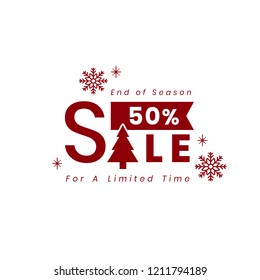 Christmas special sale 50% off vector