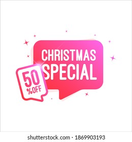 Christmas Special Shopping Vector Label