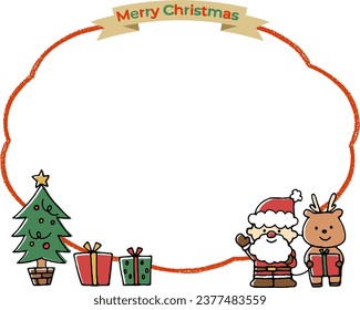 material de ilustración de burbuja de voz de Navidad
