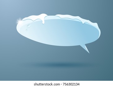 Christmas speech bubble label tag. Can be used with text, perfect for winter and christmas promotions or other seasonal concepts.