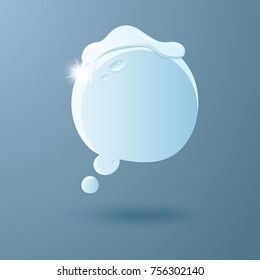 Christmas speech bubble label tag. Can be used with text, perfect for winter and christmas promotions or other seasonal concepts.