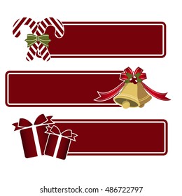 Christmas Speech Bubble , Vector Illustration