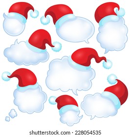 Christmas speech bubbles set 1 - eps10 vector illustration.